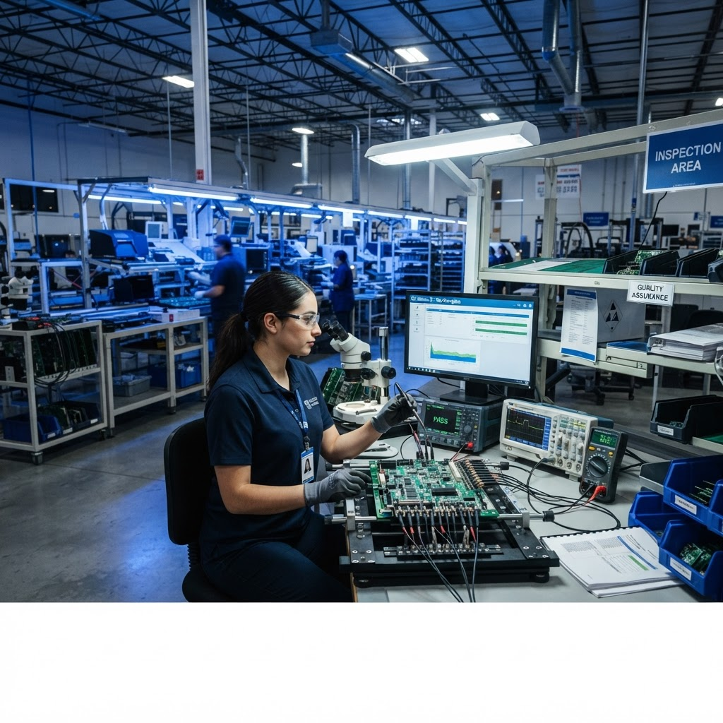 Modern electronics factory